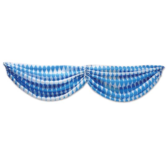 Beistle 5.75ft. Blue & White Harlequin Oktoberfest Fabric Bunting